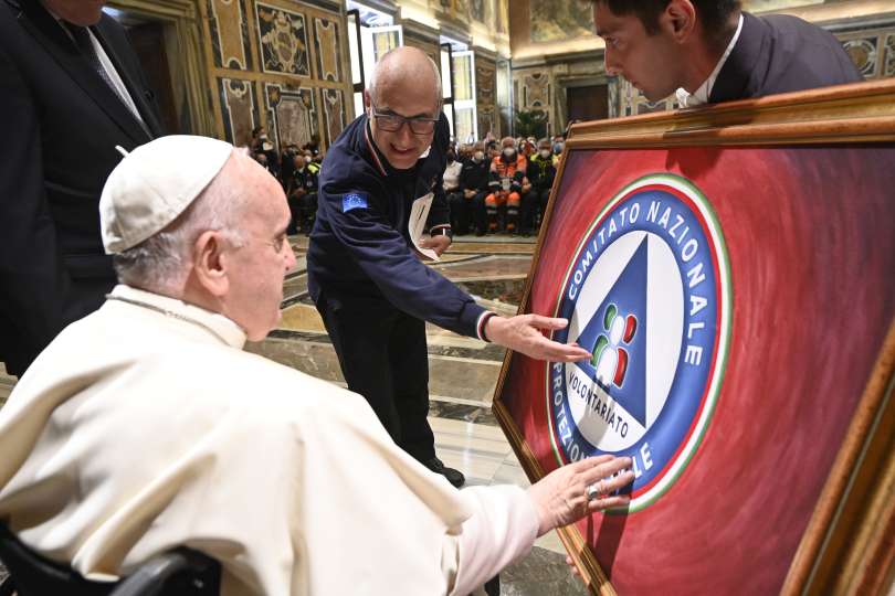 Papa Francesco riceve in udienza privata il Servizio di Protezione Civile